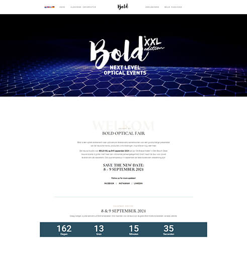Website van Bold Opticalfair