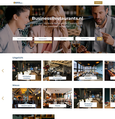 Website van Business Restaurants