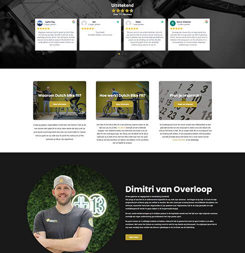 Website van Dutch Bike Fit